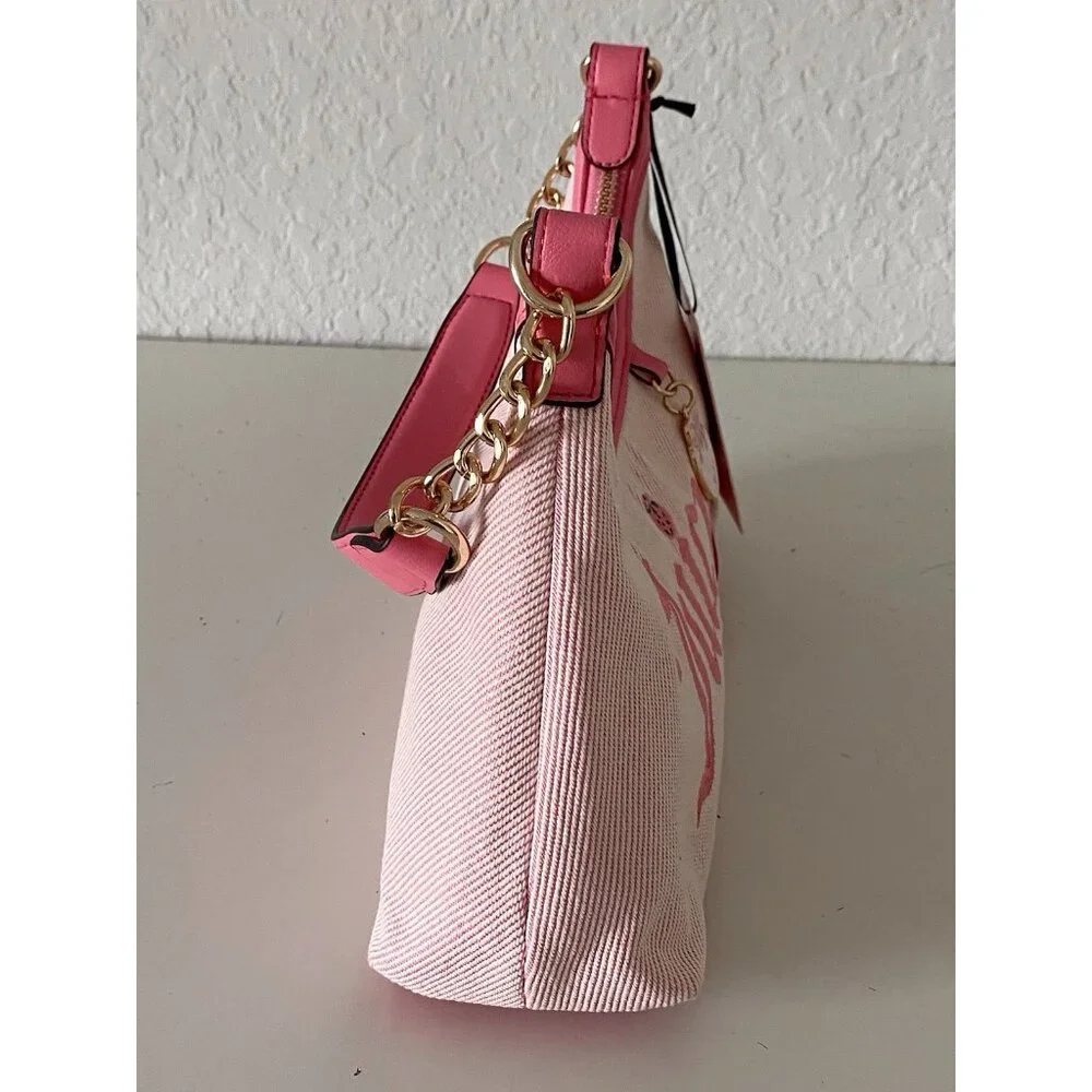 Juicy Couture Berry Sweet Hobo‎ Shoulder Bag Pink Strawberry With Charm NEW